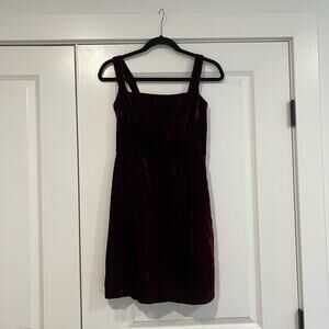 House of Harlow Women's Maroon Velvet‎ Sleeveless Mini Dress Size XS